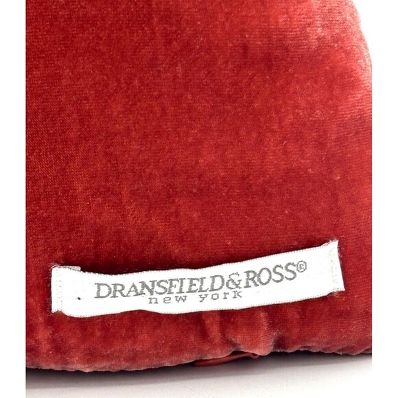 Dransfield & Ross New York French Knot Pillow Silk Velvet Boutique Autumn Spice‎ - Picture 4 of 14